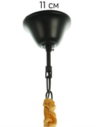 Люстра «Глория» 5×40 Вт Е27 черный/коричневый 60×60×50(+60)см - Фото 9