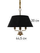 Люстра «Ребекка» 3×40 Вт Е27 черный/золото 45×45×46(+100)см - фото 5022650
