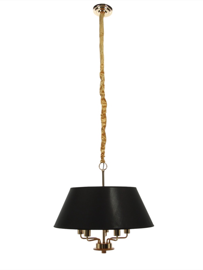 Люстра «Ребекка» 5×40 Вт Е27 черный/золото 60×60×58(+100)см