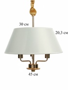 Люстра «Ребекка» 3×40 Вт Е27 белый/золото 45×45×46(+100)см - фото 5022668