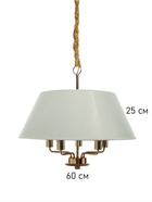 Люстра «Ребекка» 5×40 Вт Е27 белый/золото 60×60×58(+100)см - фото 5022677