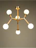 Люстра «Молекула» 6×40 Вт Е14 сатин/коричневый 89×89×66 см - фото 5022684
