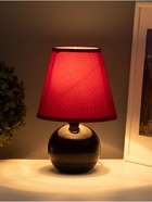 Лампа настольная «Шар черный» цв. бордовый 25 см, Е14 220V 15×15×24.5 см RISALUX - фото 4815023