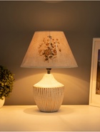Лампа настольная 38043/1 E14 40Вт белый/бежевый 28х28х40 см RISALUX - фото 38892294