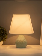 Лампа настольная 16369/1BL E14 40 Вт голубой/белый 25×25×34 см RISALUX - фото 38892306