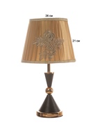 Настольная лампа "Елизавета" E27 40Вт черно-золотой 25х25х37 см RISALUX 10876834