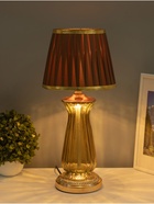 Настольная лампа 16693/1GD E27 40Вт коричневый/золото 21х21х54 см RISALUX - фото 38892330