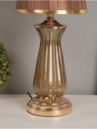 Настольная лампа 16693/1GD E27 40Вт коричневый/золото 21х21х54 см RISALUX - фото 38892332