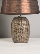 Настольная лампа "Лоренза" Е14 40Вт серый/бордовый 15,5х15,5х28,2 см RISALUX - фото 39136212