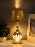 Настольная лампа с подсветкой "Аделина" Е27 40Вт 15х15х43 см золото 10876841