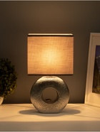 Настольная лампа "Палермо" Е14 40Вт серебро/бордовый 15,5х15,5х28,2 см RISALUX 10876846