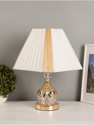 Лампа настольная «Элеонора» 1×40 Вт Е27+подсветка, 27×27×45 см, золото