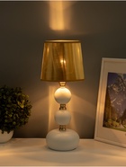 Настольная лампа Катания 1x60Вт E27 бело-золотой 15х15х38,5 см RISALUX 10876851