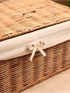 УЦЕНКА Корзинка прямоугольная с крышкой и тканевым подкладом, 33×22×15 см, ротанг 10880353
