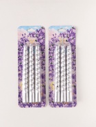 УЦЕНКА Набор свечей витых, 1.5×15 см, 3 шт., серебряный блистер - Фото 3