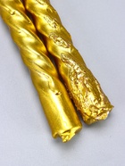 УЦЕНКА Набор свечей витых, 1.5×15 см, 2 шт., золотой металлик - Фото 7