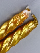 УЦЕНКА Набор свечей витых, 1.5×15 см, 2 шт., золотой металлик - Фото 8