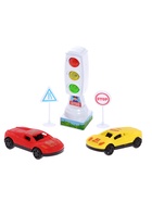 УЦЕНКА Светофор с машинками «Изучаем ПДД», световые эффекты, русский чип, МИКС 10880497
