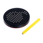 УЦЕНКА Планшет обучающий «Магнитное рисование», 120 отверстий, 5 карточек, цвет чёрный 10880515