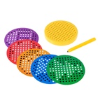 УЦЕНКА Планшет обучающий «Магнитное рисование», 120 отверстий, 5 карточек, цвет чёрный 10880515