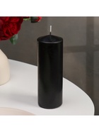 УЦЕНКА Свеча-цилиндр, парафиновая, 5×15 см, черная лакированная, 14 ч - Фото 2
