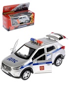 Машина металлическая Hyundai Creta «Полиция», 12 см, световые и звуковые эффекты, открываются двери - Фото 1