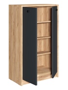 Тумба для обуви высокая «Рино», 535×300×900 мм, цвет дуб золотой крафт/антрацит  (артикул 10879607)  большой выбор товаров оптом и в розницу по низким ценам с доставкой