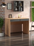 Стол письменный «СП-06», 1000×600×750 мм, дуб золотой крафт/антрацит  (артикул 10879609)  большой выбор товаров оптом и в розницу по низким ценам с доставкой