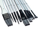 УЦЕНКА Набор кистей синтетика, 10 штук, в пенале на молнии (международный размер) - Фото 5