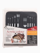 УЦЕНКА Набор кистей синтетика, 10 штук, в пенале на молнии (международный размер) - Фото 7