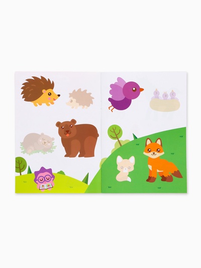 Книги «Наклейки-половинки», набор 4 шт. по 12 стр., А5, Малышарики