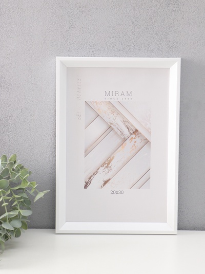 Фоторамка для фото 20×30 см «МИРАМ», пластик, белый