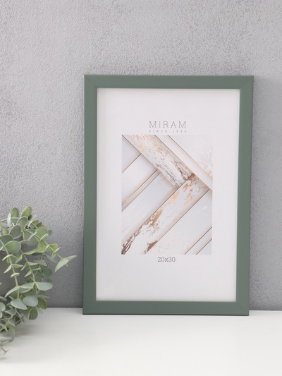 Фоторамка для фото 20×30 см «МИРАМ», пластик, зелёный, (пластиковый экран)