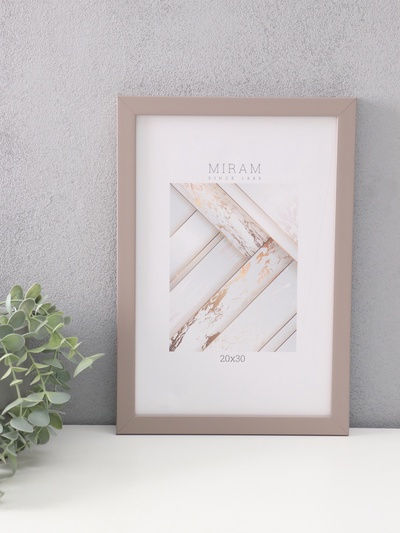 Фоторамка для фото 20×30 см «МИРАМ», пластик, св. коричневый