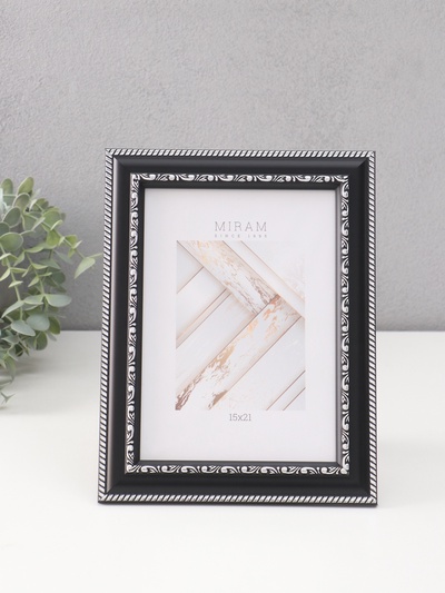 Фоторамка для фото 15×21 см «МИРАМ», пластик, чёрный
