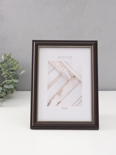 Фоторамка для фото 15×21 см «МИРАМ», пластик, венге