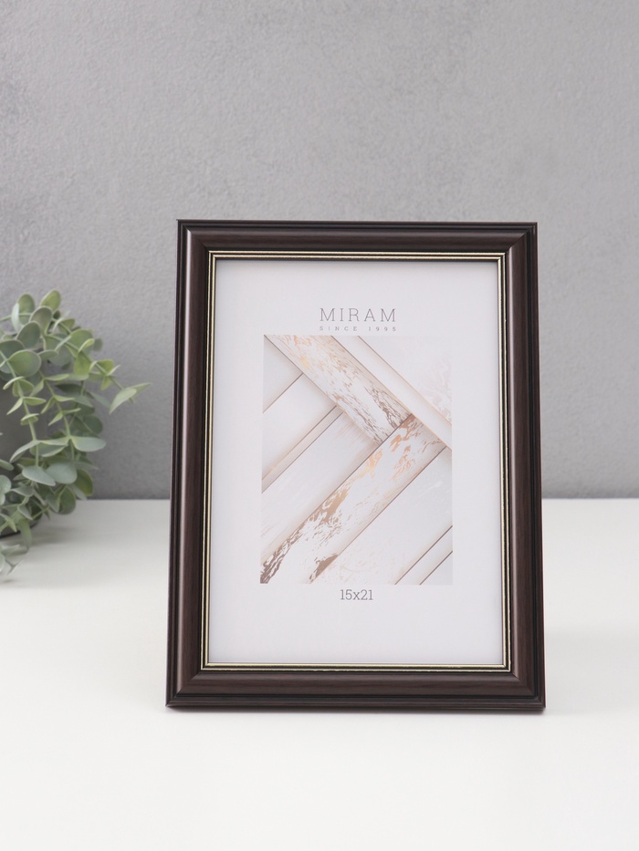 Фоторамка для фото 15×21 см «МИРАМ», пластик, венге - Фото 1