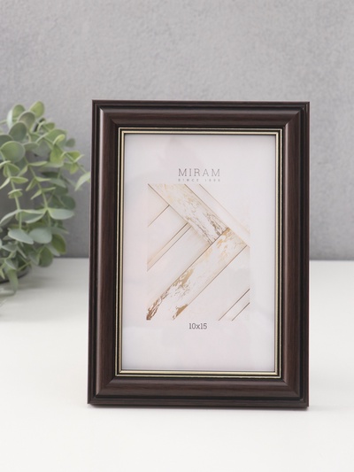 Фоторамка для фото 10×15 см «МИРАМ», пластик, венге