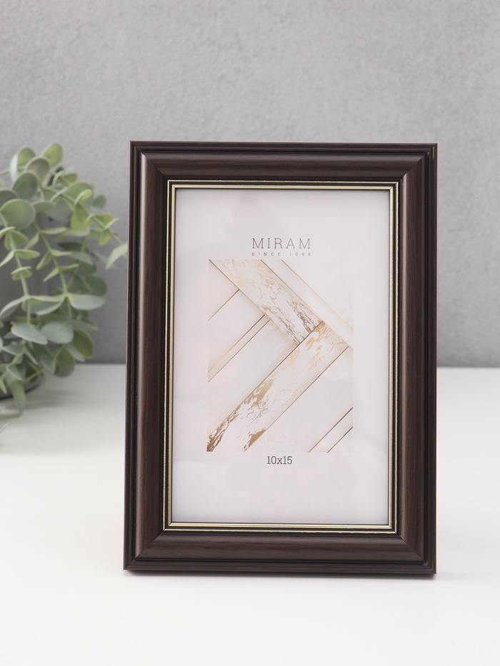 Фоторамка для фото 10×15 см «МИРАМ», пластик, венге - Фото 1
