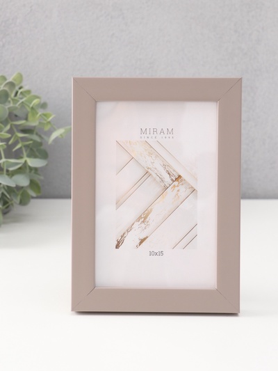 Фоторамка для фото 10×15 см «МИРАМ», пластик, св. коричневый