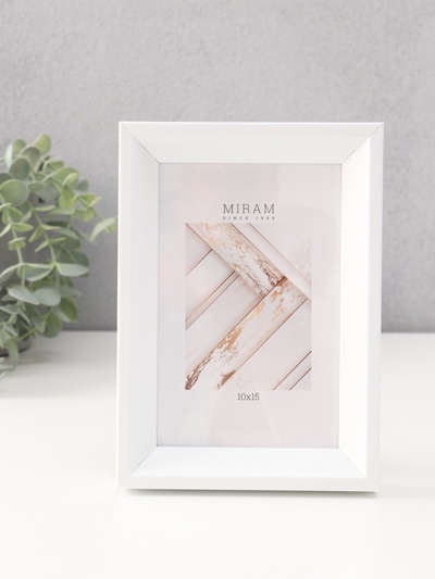 Фоторамка для фото 10×15 см «МИРАМ», пластик, белый