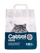 Наполнитель минеральный комкующийся Cattoi Premium 5 кг,пластиковый пакет - фото 37631662
