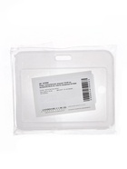 Бейдж горизонтальный, внешний 103×80 мм, внутренний 85×54 мм, пластик прозрачный 5479906 - фото 8275404