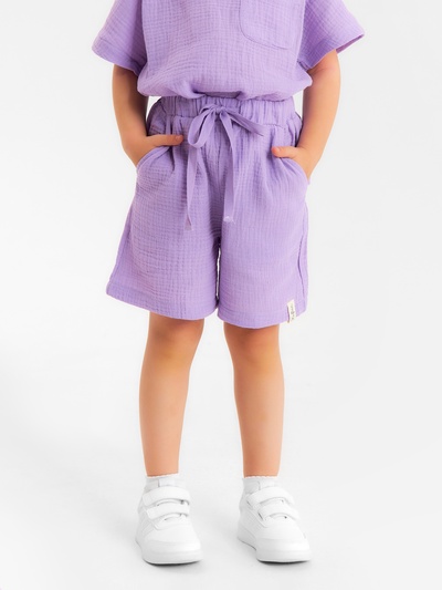 Шорты из муслина для девочек KAFTAN, рост 116 см, лиловые