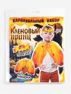 Карнавальный набор «Кленовый принц»: накидка, повязка 10401635 - фото 14649822