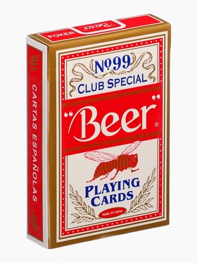 Карты игральные 54 шт Beer, карта 5.7 х 8.7 см, красная рубашка, 280 г