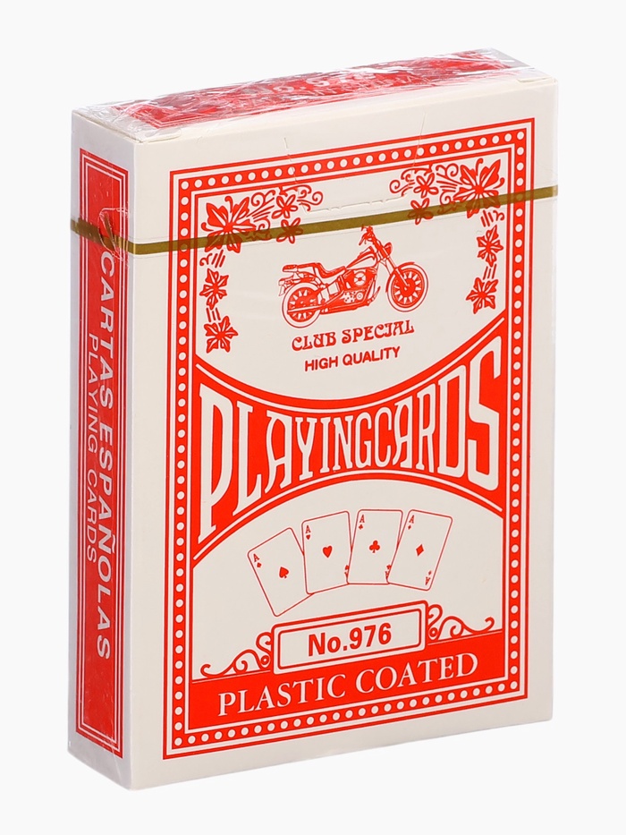 Карты игральные 54 шт. «Мотоцикл», размер 6.2×8.7 см, красная рубашка