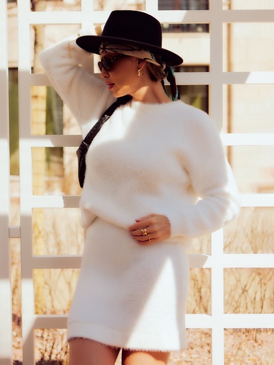 Джемпер женский вязаный MIST, размер 46, белый