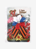 Георгиевская лента на 9 мая «С Днём Победы», с цветком триколор - фото 121579615