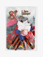 Георгиевская лента на 9 мая «С Днём Победы», со значком и цветком  (артикул 10787641)  большой выбор товаров оптом и в розницу по низким ценам с доставкой